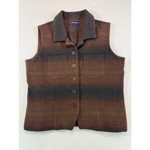 Breeches Wool Cashmere Blend Vest Plaid Womens Large